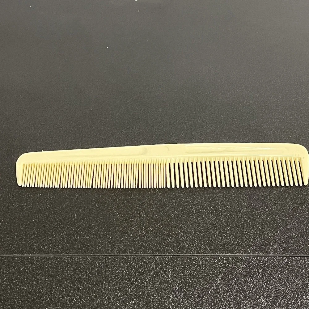 Vintage Goody Hair Comb Cream Ivory Color Wide & Tight Teeth Slim Unbreakable